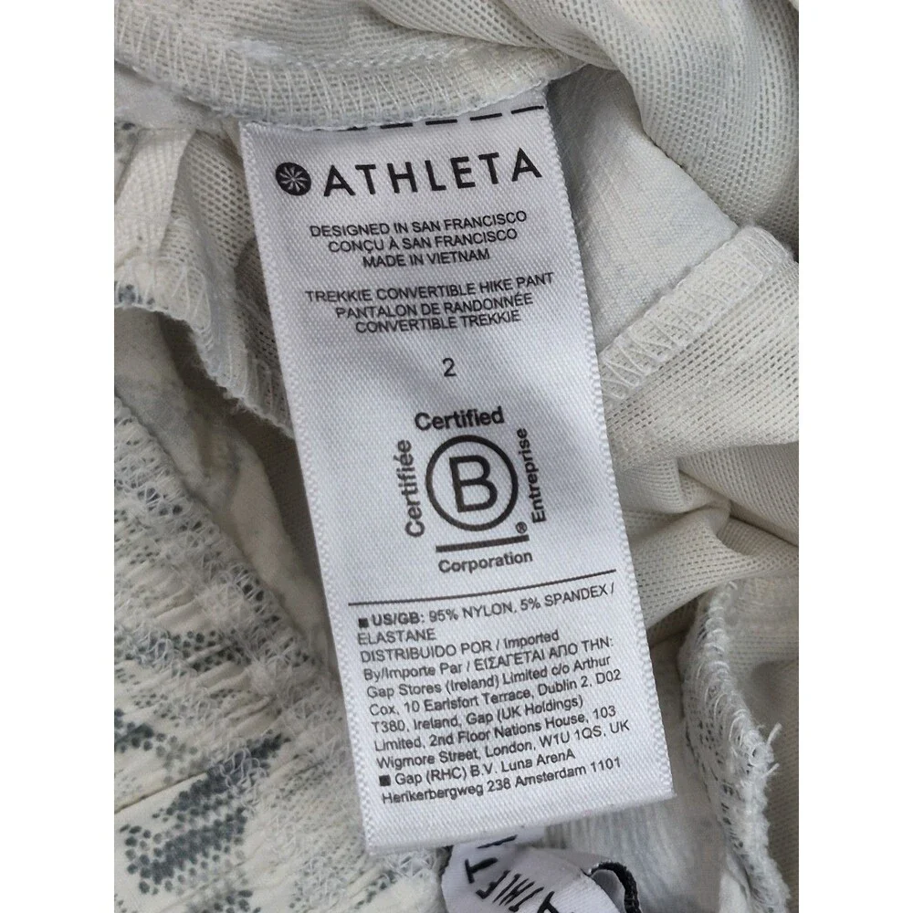 Athleta Trekkie Convertible Hike Pant Zip Off Belted Cargo Travel Outdoor Pants